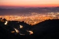 Night view from Pelion Mountain, Volos, Greece