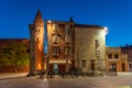 night view of Petar Zoranic square in Zadar, Croatia Royalty Free Stock Photo