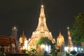 Night view of phra prang wat arun