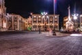 Night view of the Piazza del Duomo in Catania, Sicily, Italy.