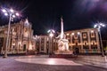 Night view of the Piazza del Duomo in Catania, Sicily, Italy. Royalty Free Stock Photo