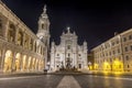 Night view of the Piazza della Madonna and the Sanctuary of the Holy House of Loreto