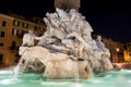 Night view, Piazza Navona, Rome. Italy