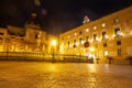 Night view of Piazza Pretoria commonly called Square of Shame, Palermo Royalty Free Stock Photo