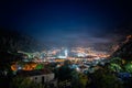 Night view of the picturesque Bay of Kotor Royalty Free Stock Photo
