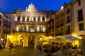 Night view of picturesque main square in Cuenca Royalty Free Stock Photo