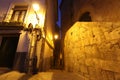 Night view of picturesque old square in Cuenca. Spain Royalty Free Stock Photo