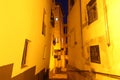 Night view of picturesque old street in Cuenca. Spain Royalty Free Stock Photo