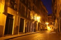 Night view of picturesque old street in Cuenca Royalty Free Stock Photo