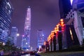 night view of Ping & x27;an IFC in Shenzhen Royalty Free Stock Photo
