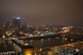 A night view of the Pittsburgh Skyline