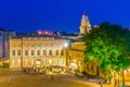 Night view of place du Palais in Avignon, France Royalty Free Stock Photo