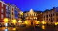 Night view of Plaza Mayor in Cuenca Royalty Free Stock Photo