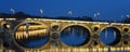 Night view of Pont Neuf, Toulouse Royalty Free Stock Photo