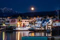 Night view of Port Alberni Bay. Vancouver Island, Canada.