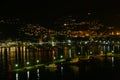 Night view of the port and city of La Spezia in Italy Royalty Free Stock Photo