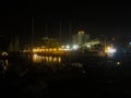 Night view of the port