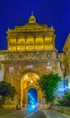 Night view of the Porta Nuova in Palermo, Sicily, Italy Royalty Free Stock Photo