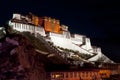 Night view of Potala Palace in Lhasa, Royalty Free Stock Photo