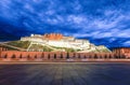 Night view of Potala Palace in tibet Royalty Free Stock Photo