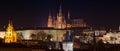 Night view of Prague Castle Royalty Free Stock Photo