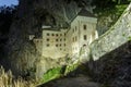 Night view of the Predjama Castle