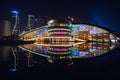Night view of Qianjiang New Town, Hangzhou, Zhejiang, China Royalty Free Stock Photo