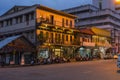 Night view of Rama 6 road in city center of Trang