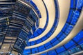 Night view of Reichstag Dome, Parliament building in Berlin, Germany, Europe