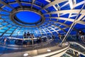 Night view of Reichstag Dome, Parliament building in Berlin, Germany, Europe Royalty Free Stock Photo