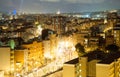 Night view of residence district in Barcelona