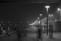 Night view at riverfront walkway, ahmedabad, india