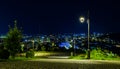 night view of the romanian city brasov taken from the citadel hill...IMAGE Royalty Free Stock Photo