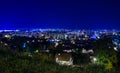 night view of the romanian city brasov taken from the citadel hill...IMAGE Royalty Free Stock Photo