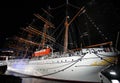 Night view of a sailing ship