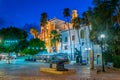 Night view of Saint Peter church in Jaffa, Tel Aviv, Israel Royalty Free Stock Photo