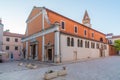 Night view of Saint Simeon church in Zadar, Croatia Royalty Free Stock Photo