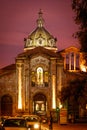 Night view of San Blas cathedral in Cuenca Royalty Free Stock Photo