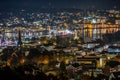 Night View at Sandefjord city from Mokollen