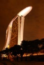 Night skyline of sands hotel Royalty Free Stock Photo