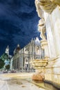 Night view of Sant Agata cathedral and the Elephant square Royalty Free Stock Photo