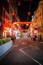 Night view scene in Melbourne CBD Chinatown Royalty Free Stock Photo