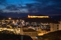 Night view of SelÃÂ§uk with Ayasuluk fortress, Turkey