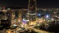 Night view of Seoul, Seoul skyline, South Korea. Royalty Free Stock Photo