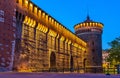 Night view of Sforza Castle in Milan Royalty Free Stock Photo