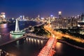 Night view of shanghai the bund Royalty Free Stock Photo