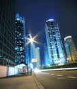 Night view of Shanghai urban landscapes Royalty Free Stock Photo