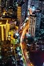Night view of Shenzhen city, Guangdong Province, China Royalty Free Stock Photo