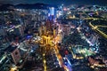 Night view of Shenzhen city, Guangdong Province, China Royalty Free Stock Photo