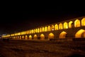 Night view of Si-o-se bridge Royalty Free Stock Photo